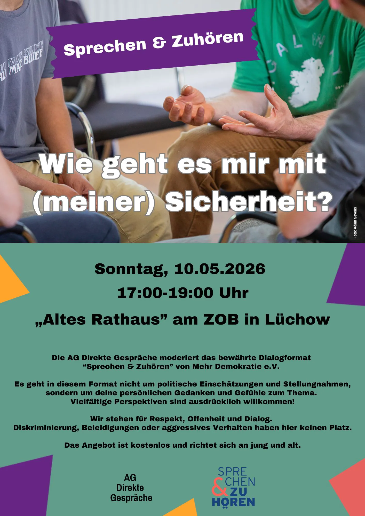 Flyer für Sprechen & Zuhören am 10.05.2026